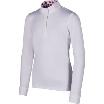 Závodní tričko -Hunter Kids- dlouhý rukáv bílá, 140 cm