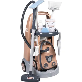 Dětská domácnost Smoby Vozík pro malou uklízečku s vysavačem Rowenta