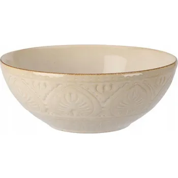 Kameninový talíř NA POLÉVKU Miska NA SALÁT 650 ml, 15,5 x 6 cm - MEDOVÁ