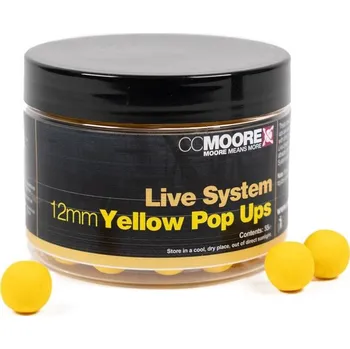 Boilies 55ks - Plovoucí Boilie CCMoore Live System Yellow Pop Ups 12mm