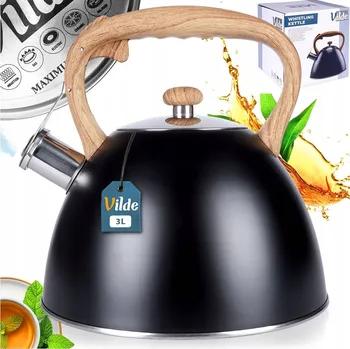 Konvice na čaj Konvice tradiční ocelová Vilde 3 l černá