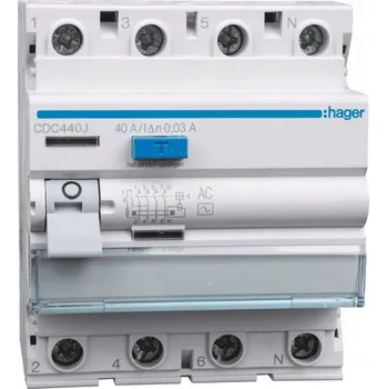 Proudový chránič Hager Proudový chránič 4P 40A 30mA AC