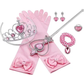 Karnevalový doplněk Velká sada doplňků pro princeznu s korunkou 9v1