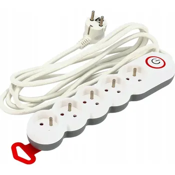 Prodlužovací kabel Prodlužovací Kabel zásuvková lišta 5 zásuvek, délka kabelu 3m, 3x1,5mm Schmith