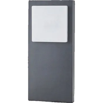 Venkovní osvětlení Obdélníkový osvětlovací sloupek Blooma s integrovaným LED zdrojem, 40 cm, šedý