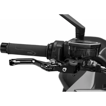 Páčka brzdy bez adaptéru PUIG 4.0 4130NP krátké černo/stříbrné