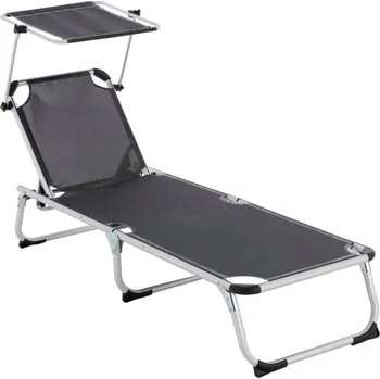 Zahradní lehátko Lehátko kovové černé Divero