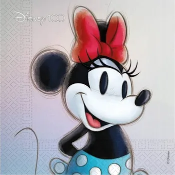 Papírový ubrousek Ubrousky Procos Minnie Mouse 33 x 33 cm, 20 kusů