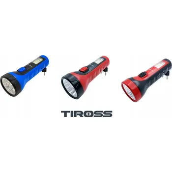 Svítilna AKUMULÁTOROVÁ SVÍTILNA TIROSS TS-2228 ČERVENÁ LED SILNÁ 15CM
