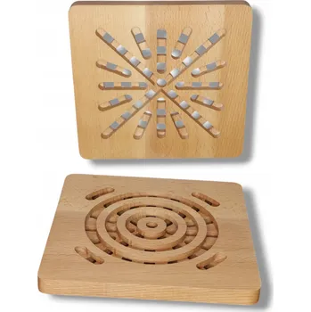 Hrnec Dřevěná podložka pod hrnec, pánev, přírodní buk, 20x20x2 cm