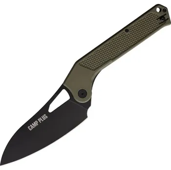 Bojový nůž Ontario Knife Company Nůž zavírací CAMP PLUS EDC hladké ostří ZELENÝ