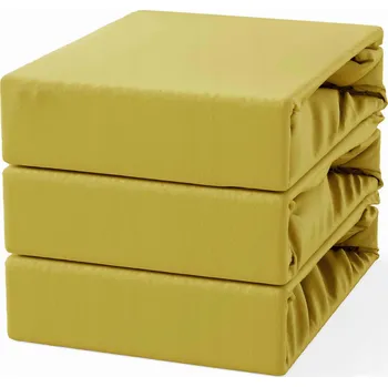 Prostěradlo Prostěradlo s Gumou 160x200 Froté Hořčicové