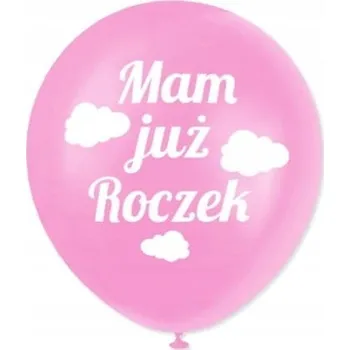 Balónek LATEXOVÝ BALÓNEK 12" UŽ MÁM JEDEN ROK RŮŽOVÝ 100 KS