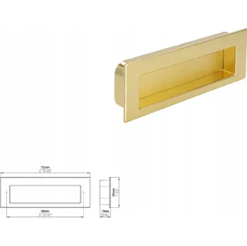 Nábytkové kování Nábytková úchytka SIRO 2382-112ZN5ZN82 lesklá mosaz, matná mosaz
