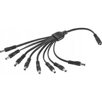 Rozbočovač napájení DC zásuvka – 8x zástrčka 2,1/5,5