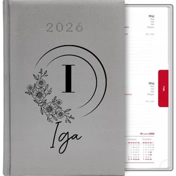 Kalendář Knižní kalendář 2026 A5 FunnyCase stříbrný