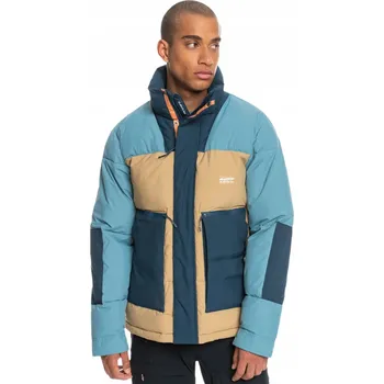 Pánský zimní kabát Pánská zimní nepromokavá zateplená péřová bunda QUIKSILVER s kapucí kapucí vel. M