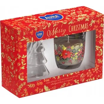 Svíčka Parafínová vonná svíčka Veselé Vánoce Aura 1 ks