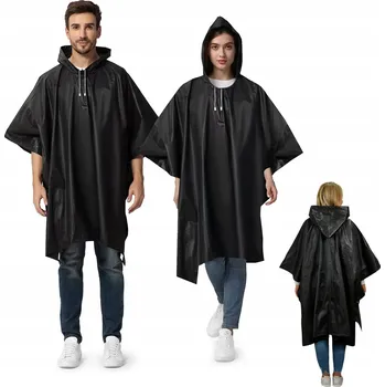 2 KS Pláštěnka PROTI DEŠTI pláštěnka s kapucí pončo dlouhá