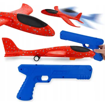 autíčko LETADLO S PISTOLÍ VYSTŘELOVAČEM KLUZÁK STYROPOROVÝ HÁZECÍ PRO DĚTI