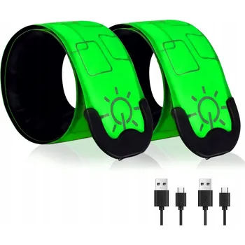 REFLEXNÍ PÁSKA S LED OSVĚTLENÍM NA SUCHÝ ZIP PRO LIDI A ZVÍŘATA 2KS