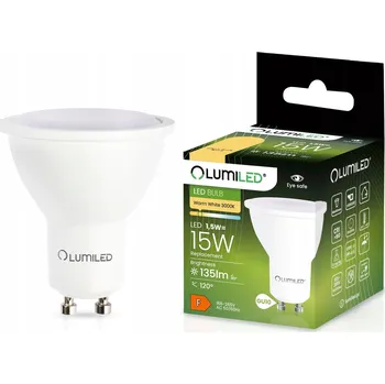 Žárovka LED žárovka GU10 Reflektor PAR16 1,5W (ekvivalent 15W) 135lm 3000K Teplá bílá 120° LUMILED