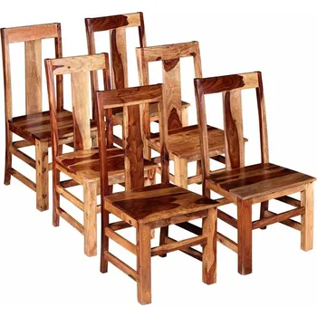 Jídelní židle vidaXL Jídelní židle 6 ks masivní dřevo