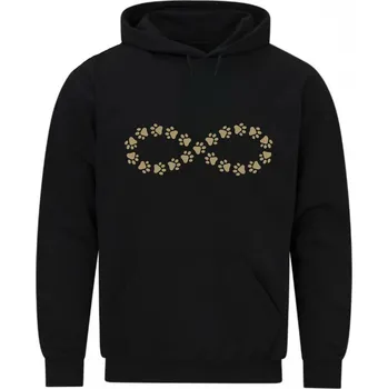 Pánská mikina Pánská mikina Nekonečné Psí stopy (Velikost: 5XL, Barva: Černá)