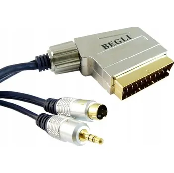 Audio kabel EURO na SVHS 4pin + Jack 3.5mm stereo GOLD konektor 1,5m