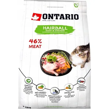 Krmivo pro kočku KRMIVO SUCHÉ PRO KOČKY ONTARIO ODLUPOVAČ VLASOVÝCH KULIČEK HAIRBALL 2KG