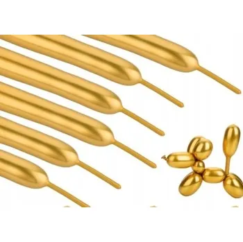 Balónek Dlouhé balónky na modelování ZLATÉ 20 ks