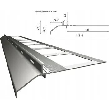 Stavební profil Terasový profil lišta 2 mb Simple K20 Renoplast grafit 7024 kamenný koberec