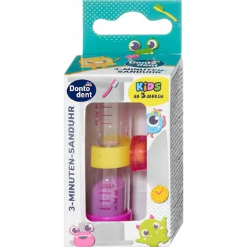 Hodiny Dontodent přesýpací hodiny – časovač pro výuku čištění zubů pro děti