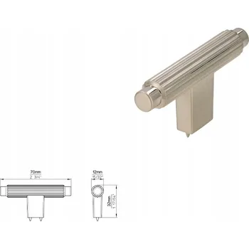 Nábytková úchytka SIRO 2594-70ZN21, vzhled nerezové oceli