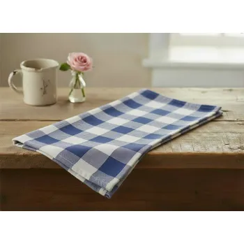 Utěrka Kuchyňská bavlněná utěrka COLORFUL SQUARES modrá 45x65 cm 100% bavlna