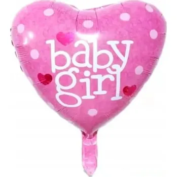 Balónek FÓLIOVÝ BALÓNEK 18" SRDCE BABY GIRL RŮŽOVÝ