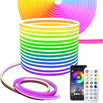 LED osvětlení 5m LED RGB Neon FLEX Páska 24V Bluetooth Dálkový Ovladač Napájecí zdroj