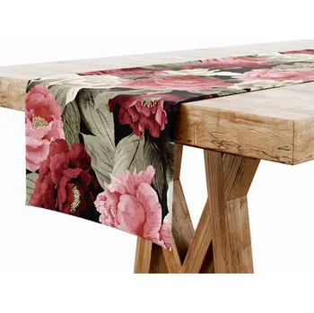 Obraz Běžec na stůl 40x240 Dekorativní Květiny Bordó 7829