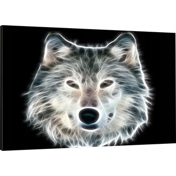 Obraz OBRAZ NA PLÁTNĚ VLK ABSTRAKCE 90x60 800 VZORŮ