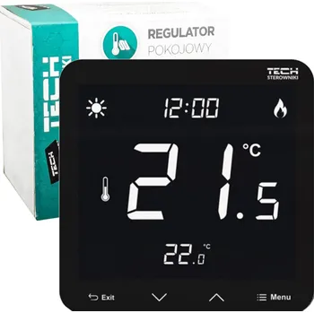 Termostat Tech ST-297 v3 Černý Drátový pokojový termostat dvoustavový podomítkový