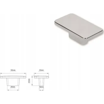 Úchytka nábytku SIRO 2411-58ZN1 Nábytková úchytka lesklý chrom