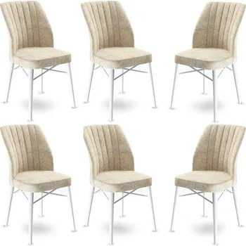 Jídelní stůl Sada židlí (6 kusů) Flex - Cream, White