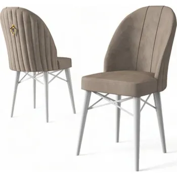 Jídelní stůl Sada židlí (6 kusů) Ritim - Cappuccino, White