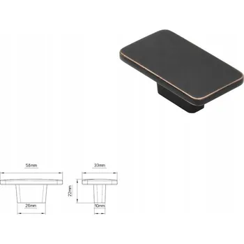 Nábytkové kování Nábytková úchytka SIRO 2411-58ZN77 efekt černé mědi