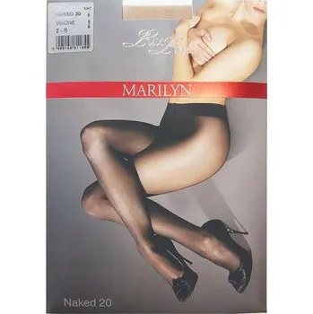 Dámské punčochy Punčocháče hladké Marilyn Exclusive Naked 20den hnědé Visone velikost 2