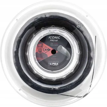 Struna na výplet tenisové rakety Výplet na squash DUNLOP ICONIC PRO AF Černý 1,22 mm 200 m