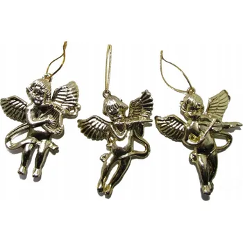 Vánoční dekorace Vánoční ozdoby "Zlatí andílci", 8 cm, Arpex, 3 ks