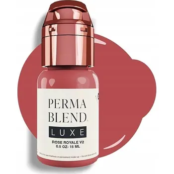 Tetovací barva Pigment pro permanentní make-up rtů Perma Blend Luxe Rose Royale v2, 15 ml