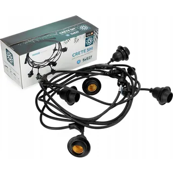 Venkovní osvětlení Světelný řetěz KOBI DESIGN 500 cm do sítě černý