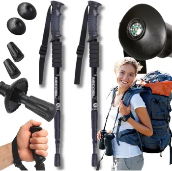 Trekingová hůl Hole DAZMA ULTRA LEHKÉ HOLE NORDIC WALKING 2 KUSY 63-135 cm černé